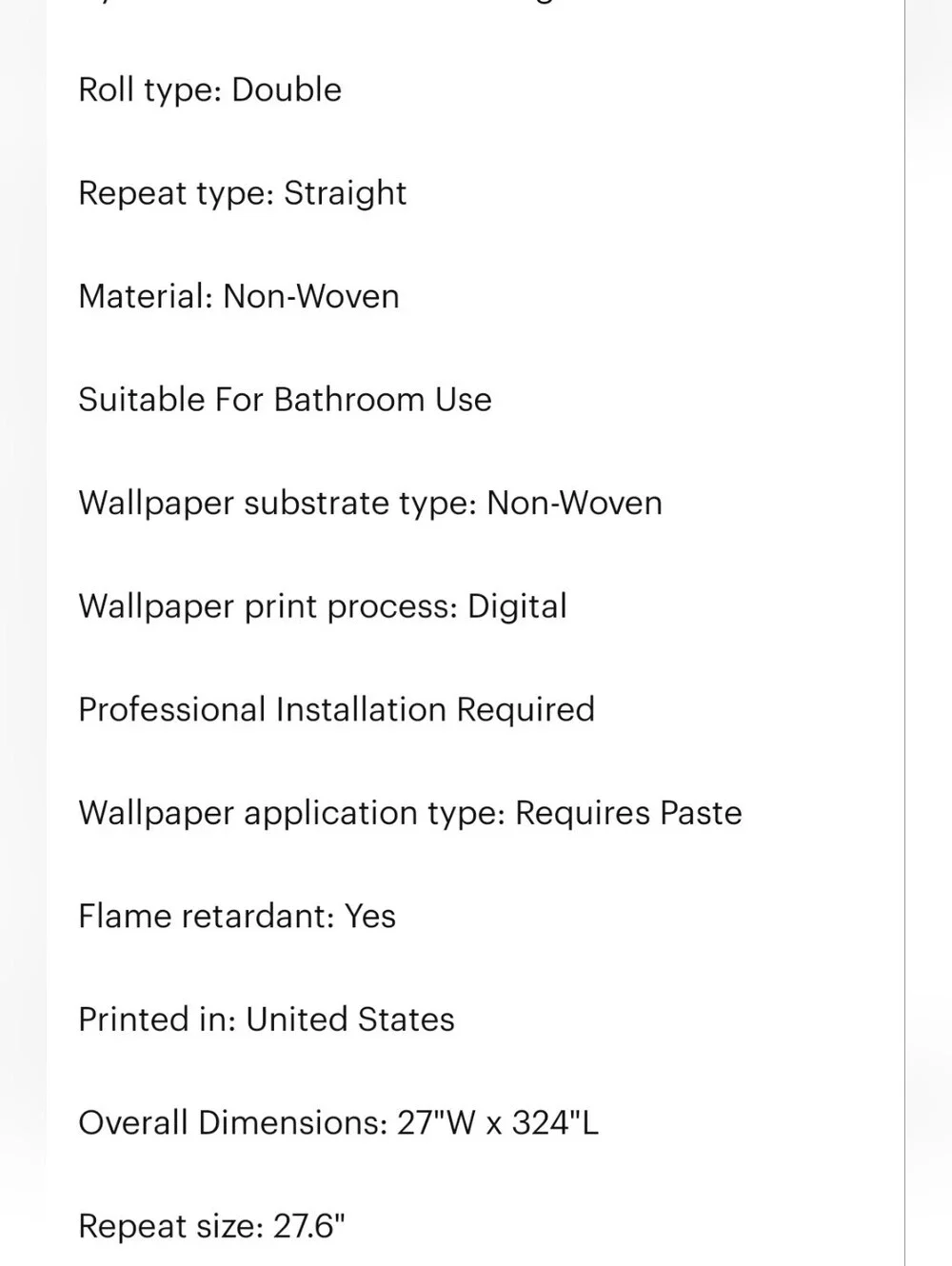 New Rylee + Cru Dainty Leaves Wallpaper 1 Double Roll Pattern RCDL21Y 60.8 Sqft